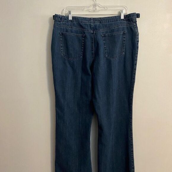 Liz Claiborne Michaela denim with adjustable side buckles jeans, size 16 - Picture 2 of 3